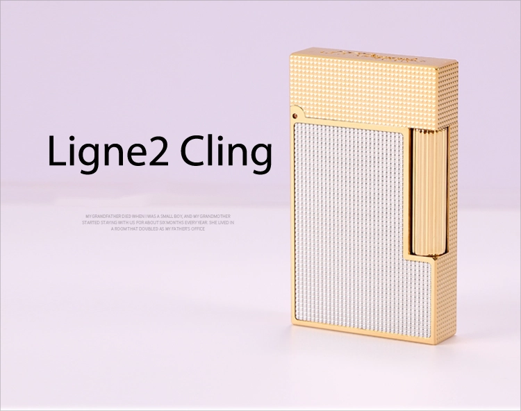 .T. Dupont Ligne 2 Cling With Gold Finish Lighter detail 4