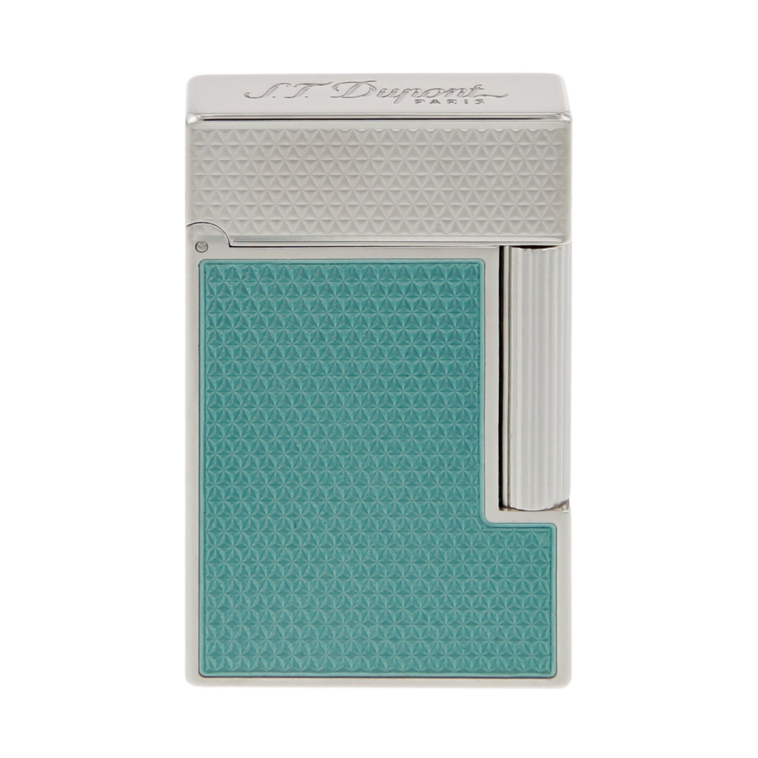 S.T. Dupont Ligne 2 Turquoise Lacquer Guilloche Lighter main